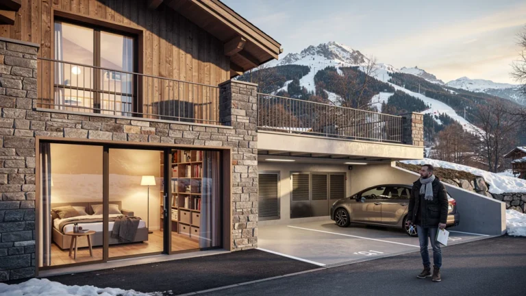 Studio et parking séparés au Pleney : location en montagne et stationnement en résidence alpine