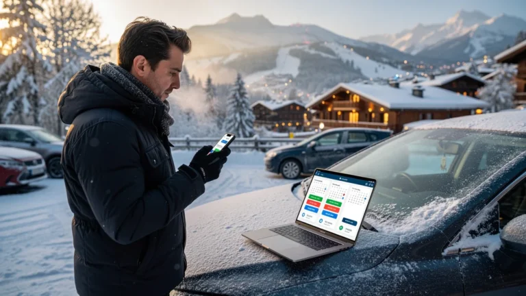Comparaison de trois plateformes de réservation de parking à Morzine en hiver