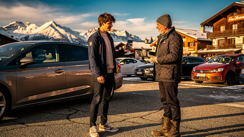 Négociation réussie sur un parking à Morzine, gagnant 2 000 € avec un accord gagnant-gagnant
