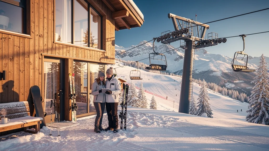 Chalet moderne à Morzine près du télésiège illustrant l’augmentation de 30% du loyer
