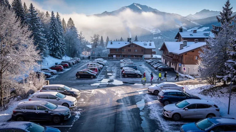 Comparaison hiver des charges des trois parkings à Morzine impactant le rendement économique