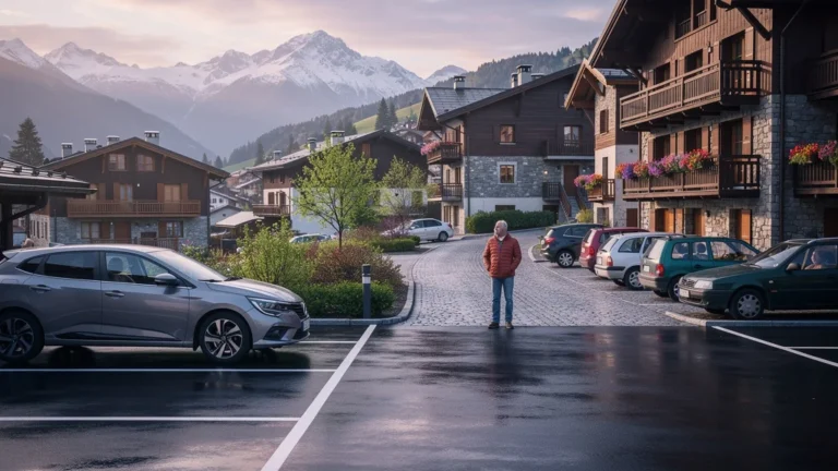Comparaison parking neuf en résidence et place ancienne au centre de Morzine, choix d’accès simple