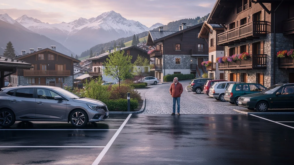 Comparaison parking neuf en résidence et place ancienne au centre de Morzine, choix d’accès simple